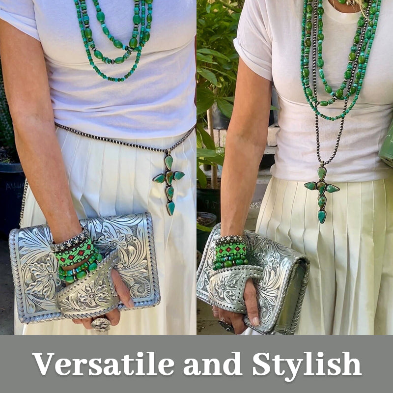 Clutch Elegante Dança da Flor Prateada: Estilo Western, Entalhes Artesanais, Design Exclusivo